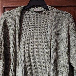 Zig Zag Stripe Waffle Knit Cardigan